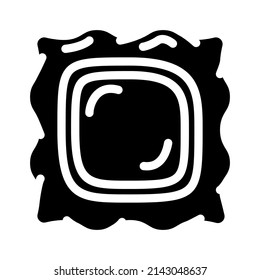 vector de icono del glifo de harina de ravioli. signo de harina de ravioli. símbolo de contorno aislado ilustración negra