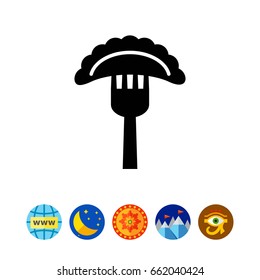Ravioli on fork icon