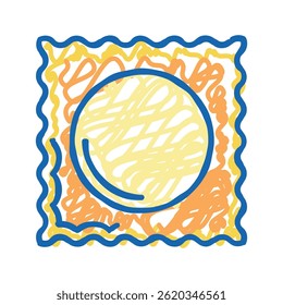 ravioli pasta doodle icon sketch vector. ravioli pasta sign. isolated symbol illustration