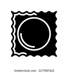 ravioli pasta glyph icon vector. ravioli pasta sign. isolated contour symbol black illustration