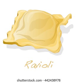 Ravioli Pasta Isolated Vector Illustration Stock Vector (Royalty Free