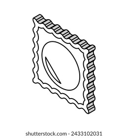 ravioli pasta isometric icon vector. ravioli pasta sign. isolated symbol illustration