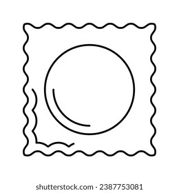 ravioli pasta line icon vector. ravioli pasta sign. isolated contour symbol black illustration