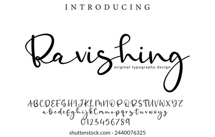 Ravishing Font Stylish brush painted an uppercase vector letters, alphabet, typeface