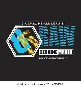 raw 85 design typography vector illustration for print