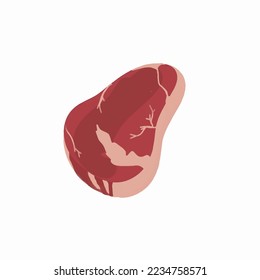 raw beef steak vector illustration