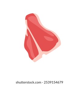 Raw Beef Steak Vector Illustration