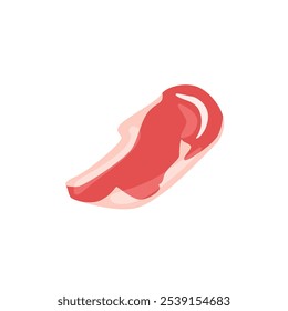 Raw Beef Steak Vector Illustration