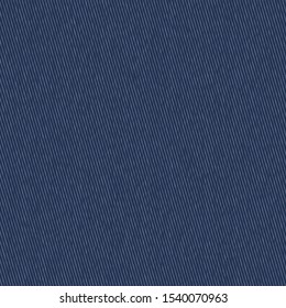 Raw Blue Faux Denim Texture Background. Dark Plain Indigo Chambray Seamless Pattern. Close Up Textile Weave for Classic Work WearJeans Fabric Effect. Dyed Men Fashion Apparel. Vector EPS10 Repeat Tile