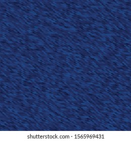 Raw Blue Faux Denim Texture Background. Dark Plain Indigo Chambray Seamless Pattern. Close Up Textile Weave for Classic Work WearJeans Fabric Effect. Dyed Men Fashion Apparel. Vector EPS10 Repeat Tile