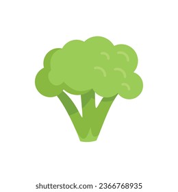 Raw brocoli icon flat vector. Vegetable cabbage. Plant salad isolated