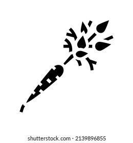 raw carrot glyph icon vector. raw carrot sign. isolated contour symbol black illustration
