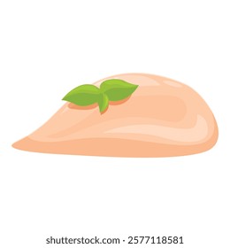 Raw chicken breast seasoned with basil, ready for cooking, perfect for healthy meals