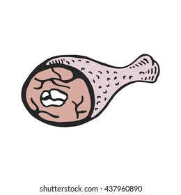 raw chicken leg