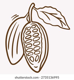 Raw Cocoa Beans Close Up with Chocolate Seeds and Organic Food Concept
