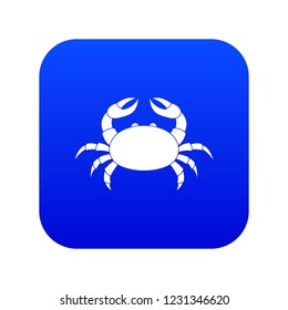 Raw crab icon digital blue for any design isolated on white vector illustration