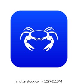 Raw crab icon digital blue for any design isolated on white vector illustration
