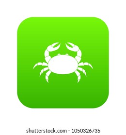 Raw crab icon digital green for any design isolated on white vector illustration