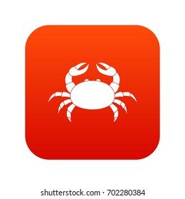 Raw crab icon digital red for any design isolated on white vector illustration