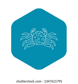 Raw crab icon. Outline illustration of raw crab vector icon for web