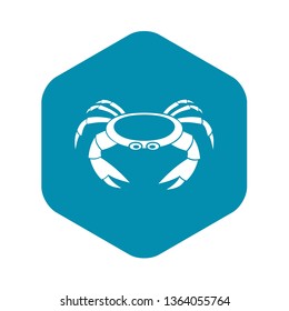 Raw crab icon. Simple illustration of raw crab vector icon for web