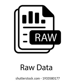 Raw Data Icon Design Trendy Editable Vector Of Data File 