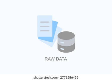 Raw Data Icon Or Logo Isolated Vector Illustration