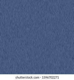 Raw denim blue vector chambray texture background. Classic work wear seamless pattern. Close up textile weave for indigo jeans fabric. Melange ticking, wallpaper, men fashion apparel repeat tile.