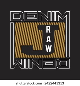jeans en denim brut création typographie illustration vectorielle pour imprimer tous les supports
