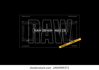 raw denim ,NEW DESIGN CONCEPT typography graphic design, for t-shirt prints, vector illustration.nevada