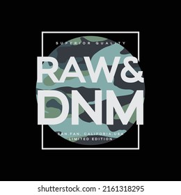 Raw denim t-shirt and apparel design