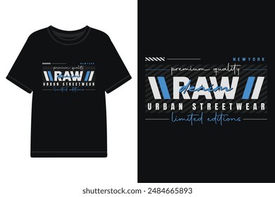 raw denim urban typography design for t shirt and more