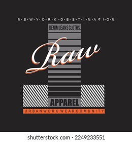raw design typography vector illustration for print