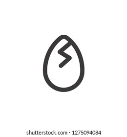 Raw Egg Icon , Breakfast Symbol
