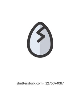 Raw Egg Icon , Breakfast Symbol
