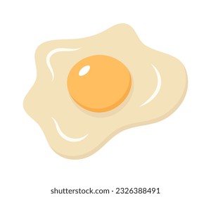 Raw egg. Isolated vector illustration. Clipart on white background.