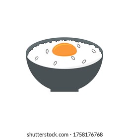Raw egg over rice, Japanese traditional food, Japanese style breakfast 