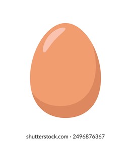  A raw egg. Vector illustration on a white background.