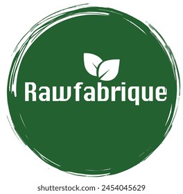 raw fabrique logo  with leaves