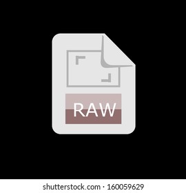 Raw File Icon Vector