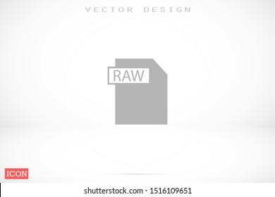 RAW file vector icon 10 eps icon. File for computer icon. file for phone icon. file to download