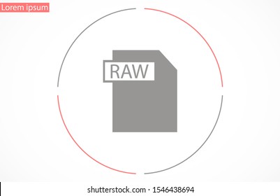 RAW file vector icon 10 eps icon. File for computer icon. file for phone icon. file to download