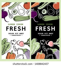 RAW FLYER Healthy Food Low Carb Text Vector Illustration Set