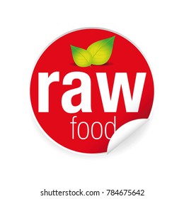 Raw Food Label Tag Red Stock Vector (Royalty Free) 784675642 | Shutterstock