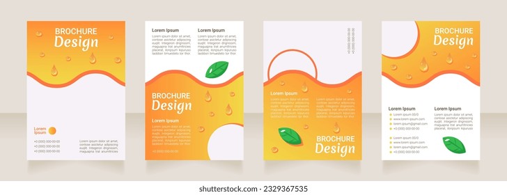 Raw foodism nutrition and dieting blank brochure layout design. Vertical poster template set with empty copy space for text. Premade corporate reports collection. Editable flyer paper pages