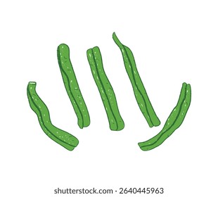 Raw fresh green green beans