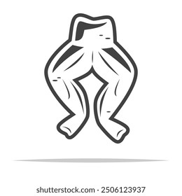 Raw frog meat icon transparent vector isolated