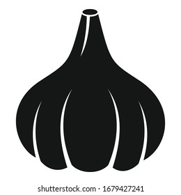 Icono de ajo crudo. Icono de vectores de ajo crudo para diseño web aislado en fondo blanco