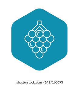 Raw grape icon. Outline raw grape vector icon for web design isolated on white background