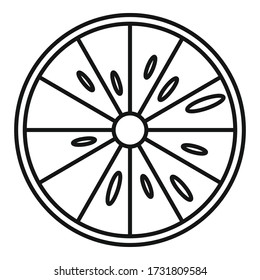 Raw half lime icon. Outline raw half lime vector icon for web design isolated on white background